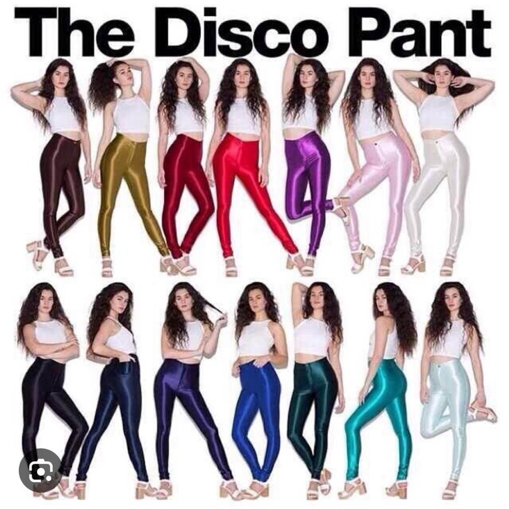 American apparel blue disco pants